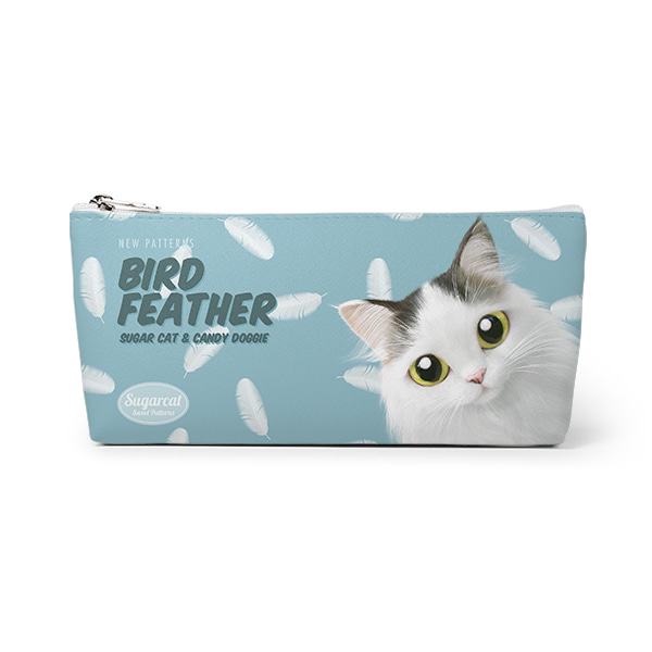 Charlie’s Bird Feather New Patterns Leather Triangle Pencilcase
