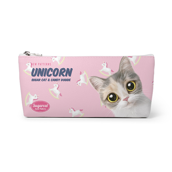 Merry’s Unicorn New Patterns Leather Triangle Pencilcase
