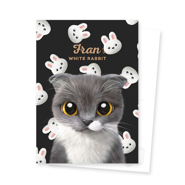 Fran’s White Rabbit Postcard