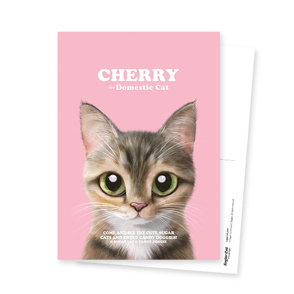 Cherry Retro Postcard