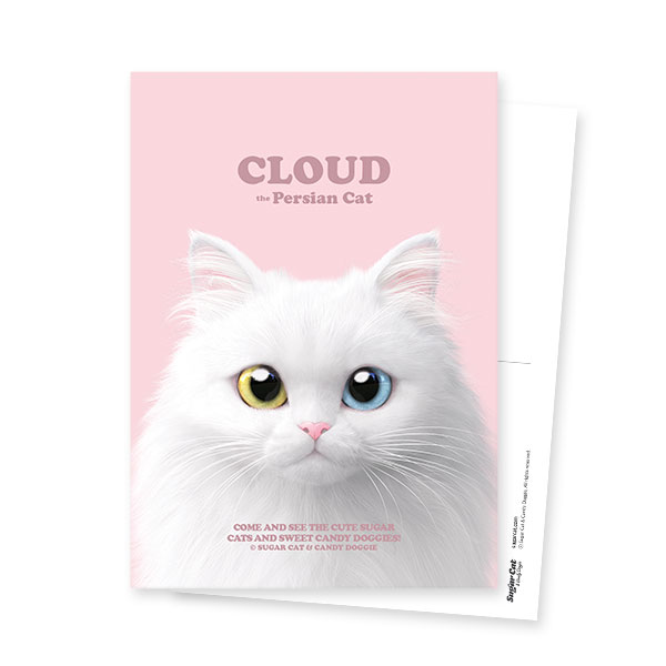 Cloud the Persian Cat Retro Postcard