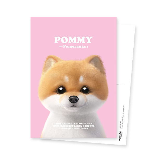 Pommy the Pomeranian Retro Postcard