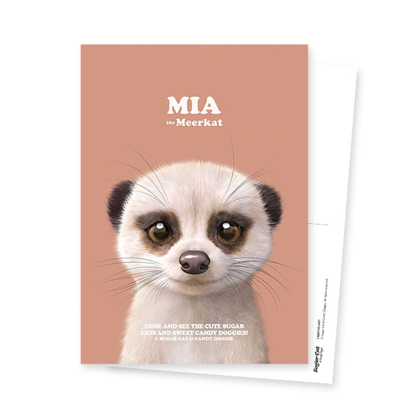 Mia the Meerkat Retro Postcard