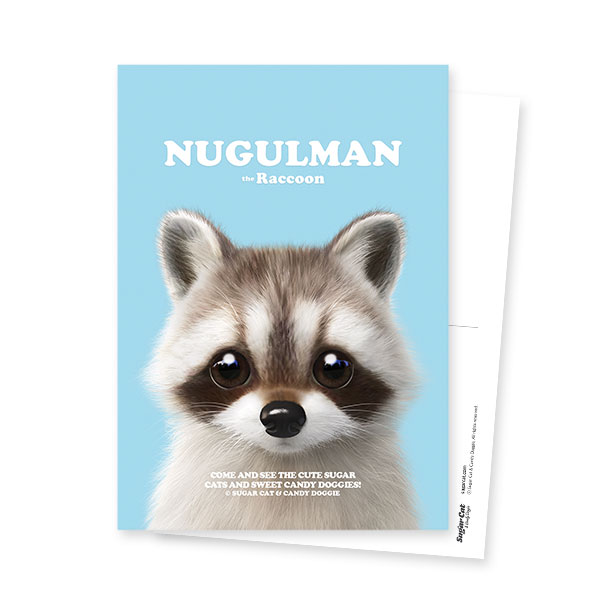 Nugulman the Raccoon Retro Postcard
