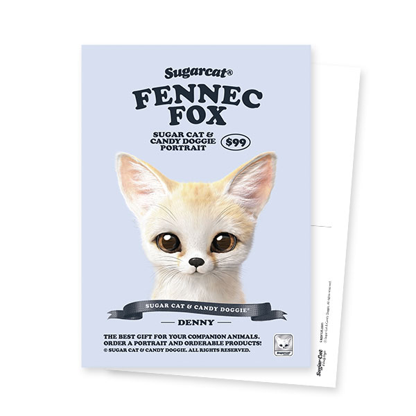 Denny the Fennec fox New Retro Postcard