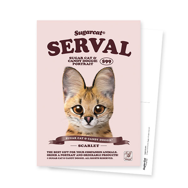 Scarlet the Serval New Retro Postcard