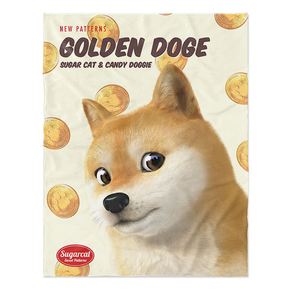 Doge’s Golden Coin New Patterns Soft Blanket