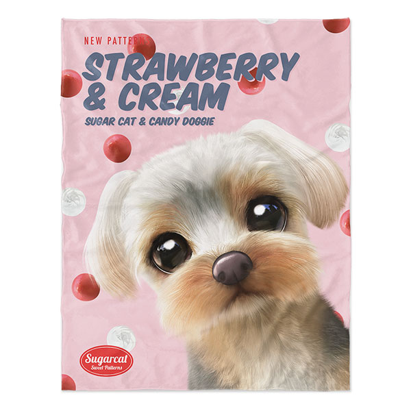 Sarang the Yorkshire Terrier’s Strawberry &amp; Cream New Patterns Soft Blanket
