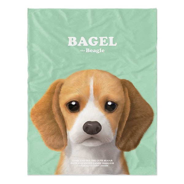 Bagel the Beagle Retro Soft Blanket