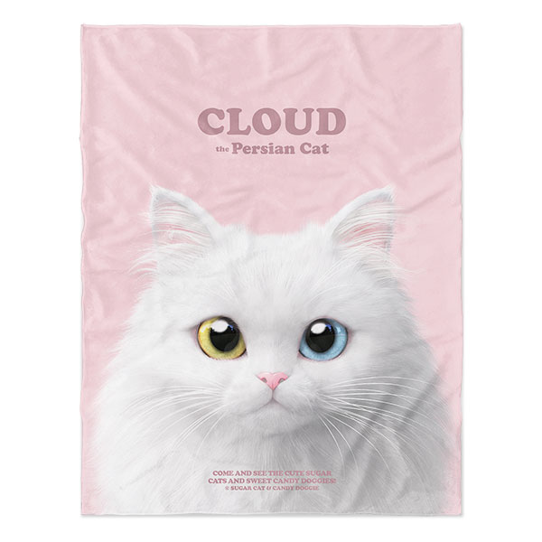 Cloud the Persian Cat Retro Soft Blanket