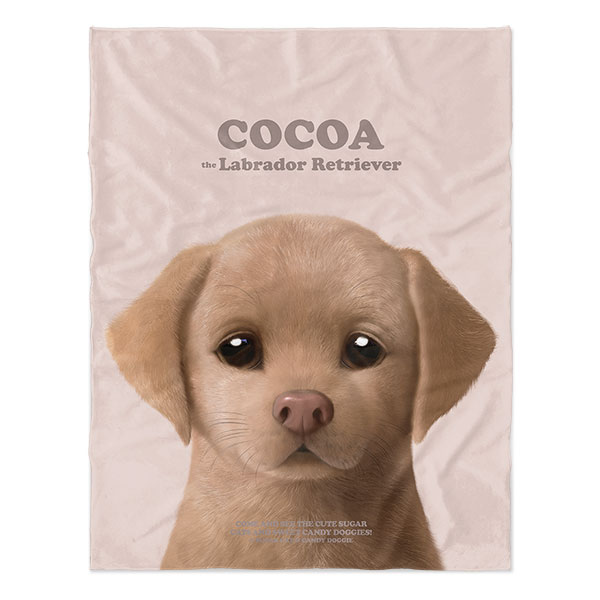 Cocoa the Labrador Retriever Retro Soft Blanket