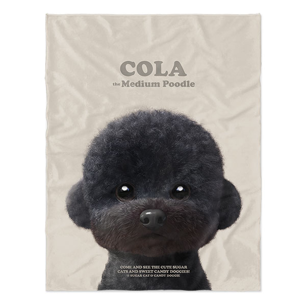 Cola the Medium Poodle Retro Soft Blanket