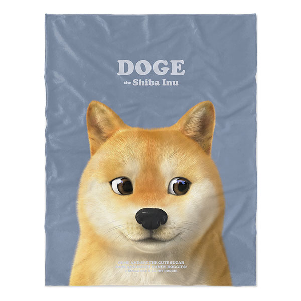 Doge the Shiba Inu Retro Soft Blanket