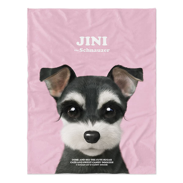 Jini the Schnauzer Retro Soft Blanket