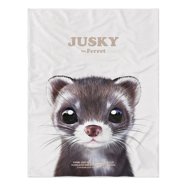Jusky the Ferret Retro Soft Blanket