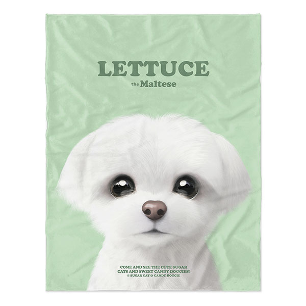 Lettuce the Meltese Retro Soft Blanket