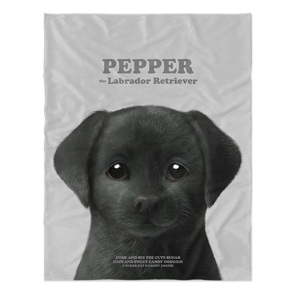 Pepper the Labrador Retriever Retro Soft Blanket