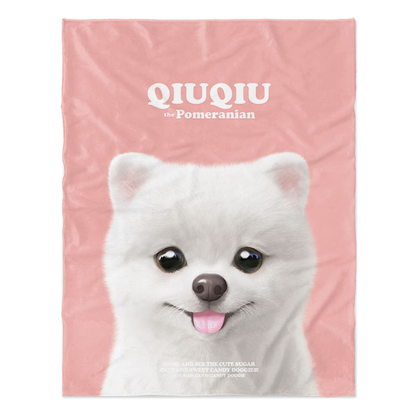 QiuQiu the Pomeranian Retro Soft Blanket
