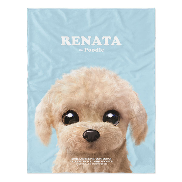 Renata the Poodle Retro Soft Blanket