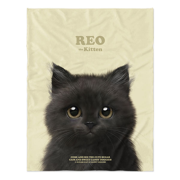 Reo the Kitten Retro Soft Blanket