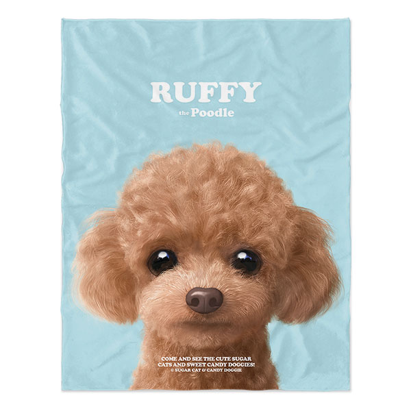 Ruffy the Poodle Retro Soft Blanket