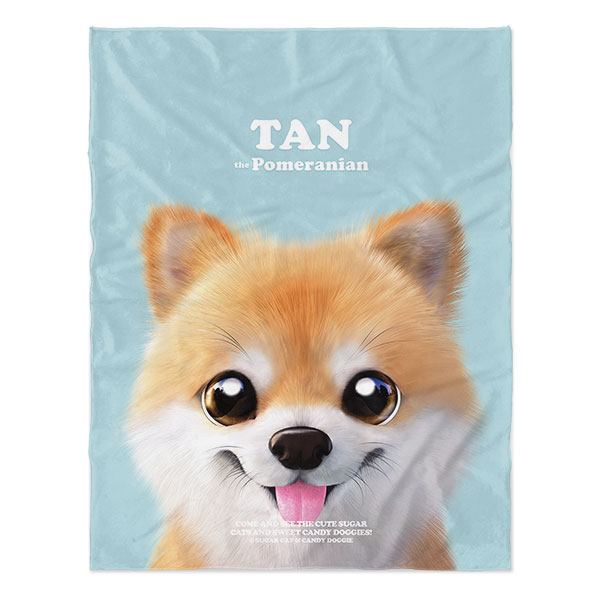 Tan the Pomeranian Retro Soft Blanket