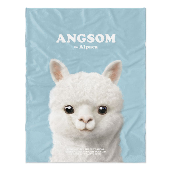 Angsom the Alpaca Retro Soft Blanket
