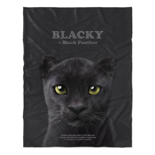 Blacky the Black Panther Retro Soft Blanket