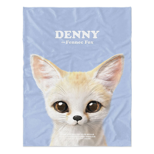 Denny the Fennec fox Retro Soft Blanket