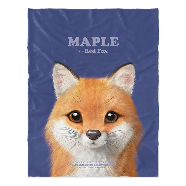 Maple the Red Fox Retro Soft Blanket