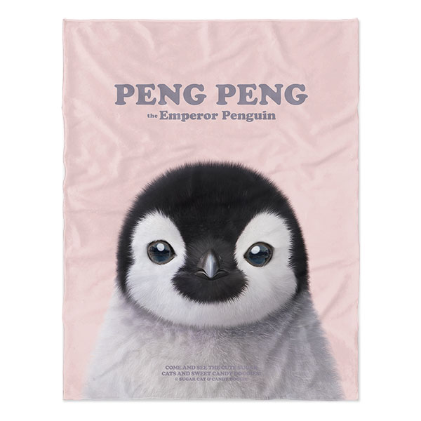 Peng Peng the Baby Penguin Retro Soft Blanket