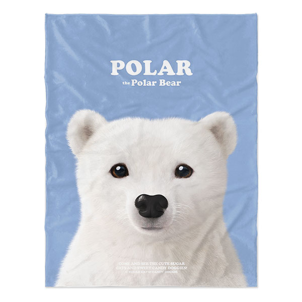 Polar the Polar Bear Retro Soft Blanket