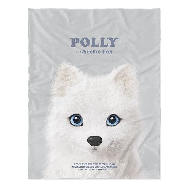 Polly the Arctic Fox Retro Soft Blanket