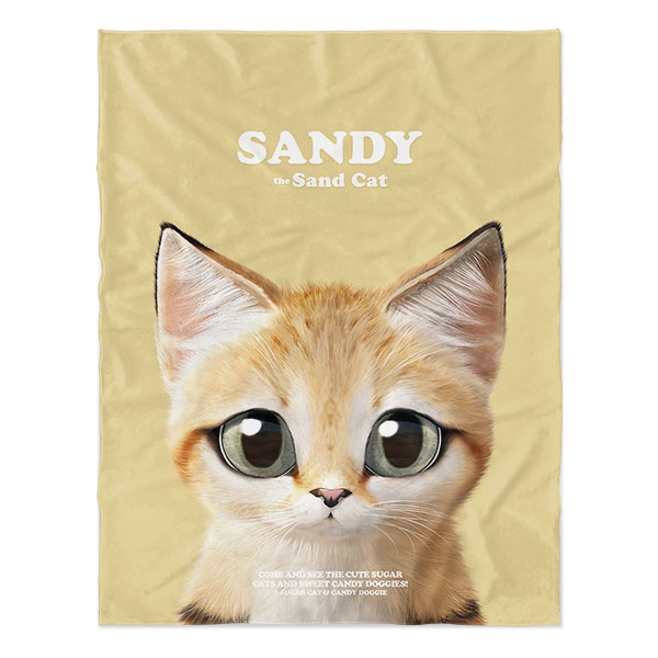 Sandy the Sand cat Retro Soft Blanket