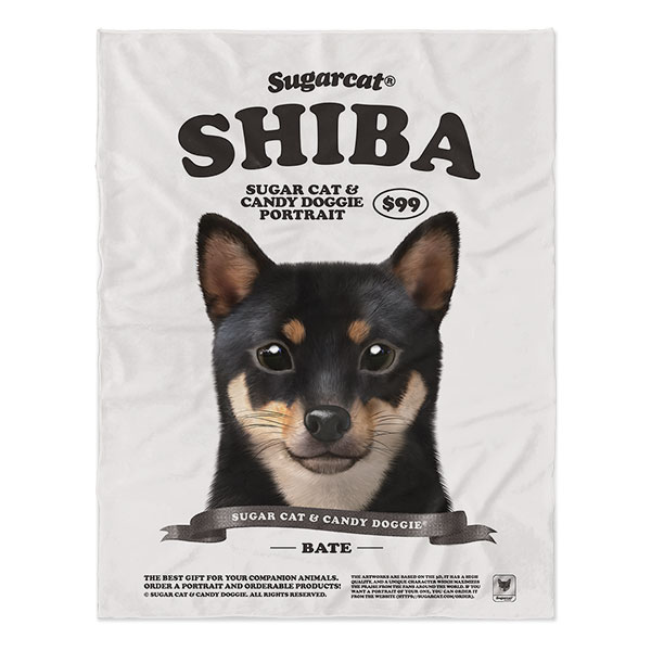 Bate the Shiba New Retro Soft Blanket