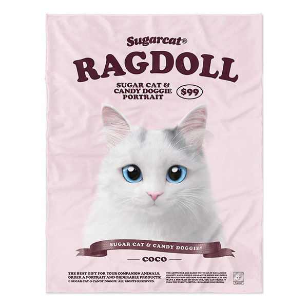 Coco the Ragdoll New Retro Soft Blanket