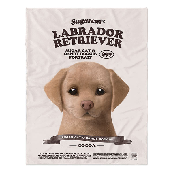 Cocoa the Labrador Retriever New Retro Soft Blanket