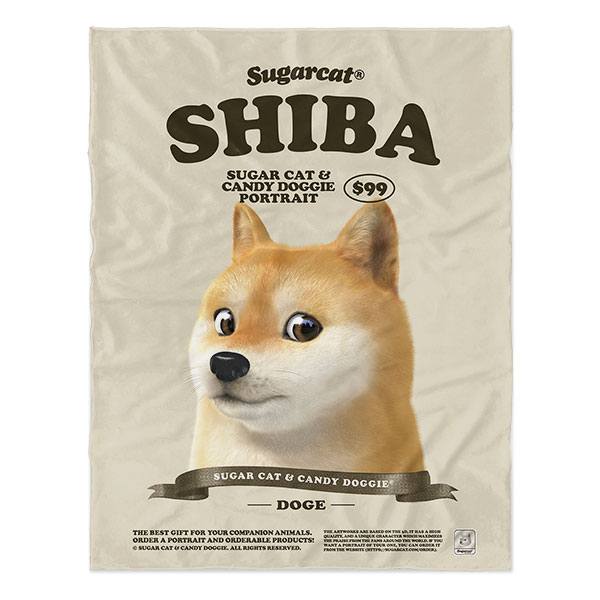 Doge the Shiba Inu (GOLD ver.) New Retro Soft Blanket