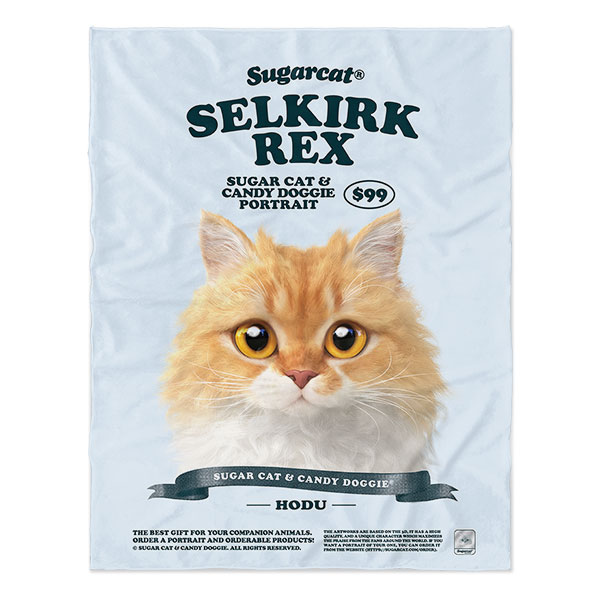 Hodu the Selkirk Rex New Retro Soft Blanket