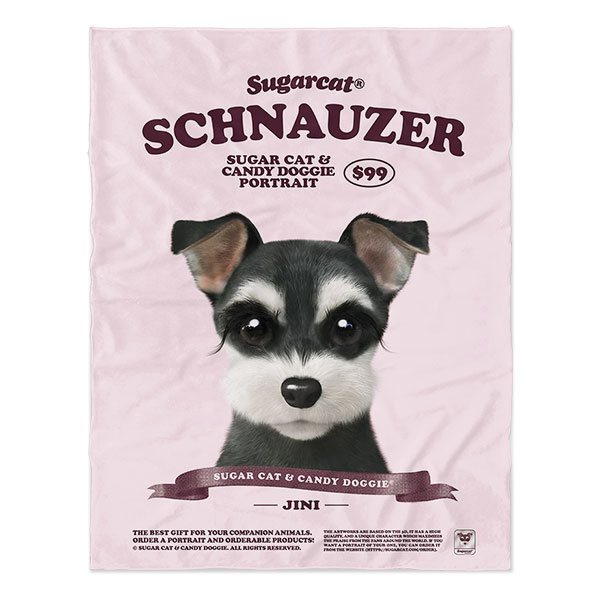 Jini the Schnauzer New Retro Soft Blanket