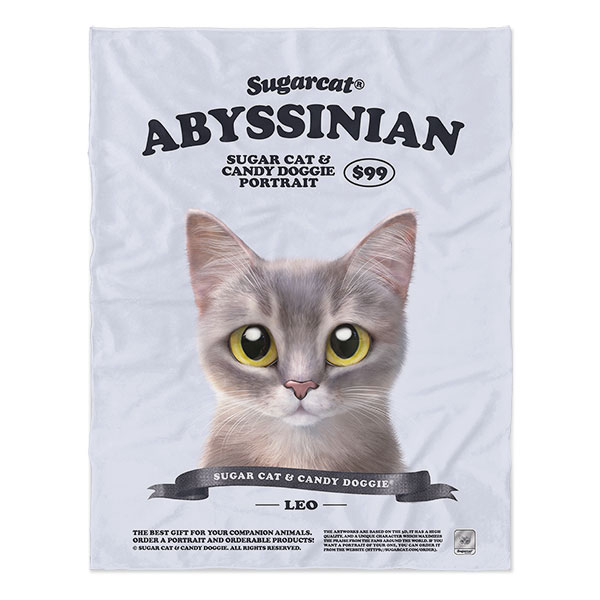 Leo the Abyssinian Blue Cat New Retro Soft Blanket