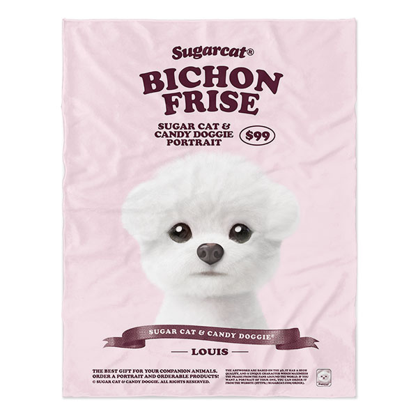 Louis the Bichon Frise New Retro Soft Blanket