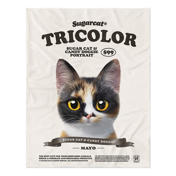 Mayo the Tricolor cat New Retro Soft Blanket