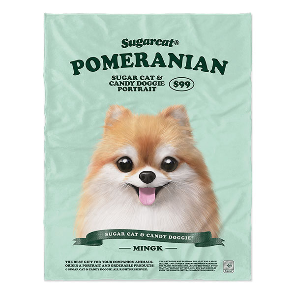 Mingk the Pomeranian New Retro Soft Blanket