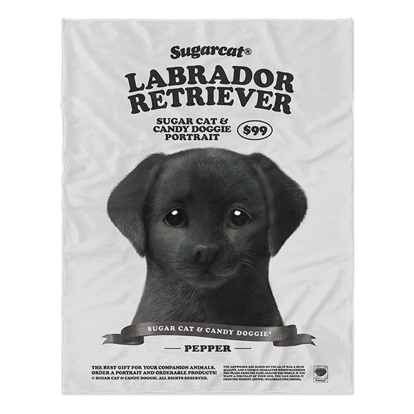 Pepper the Labrador Retriever New Retro Soft Blanket