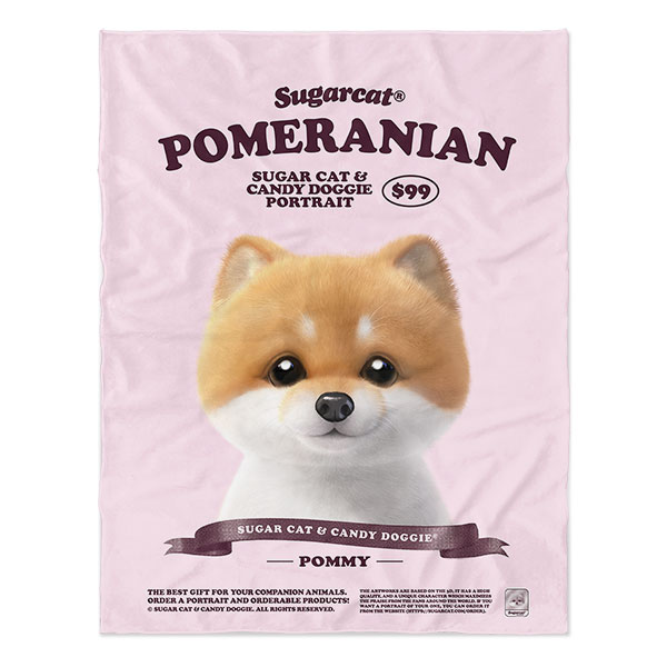 Pommy the Pomeranian New Retro Soft Blanket