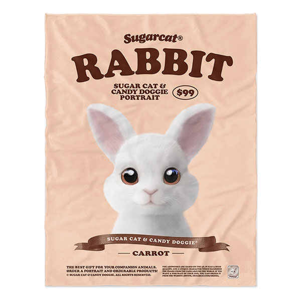 Carrot the Rabbit New Retro Soft Blanket