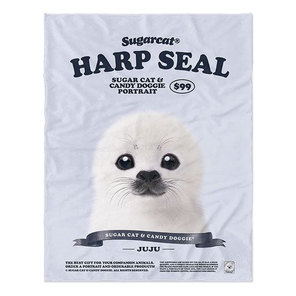 Juju the Harp Seal New Retro Soft Blanket