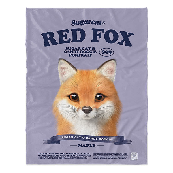 Maple the Red Fox New Retro Soft Blanket