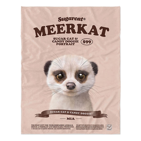 Mia the Meerkat New Retro Soft Blanket